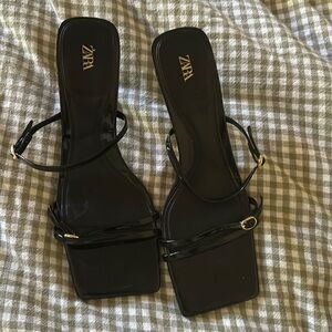 Zara strappy kitten heel